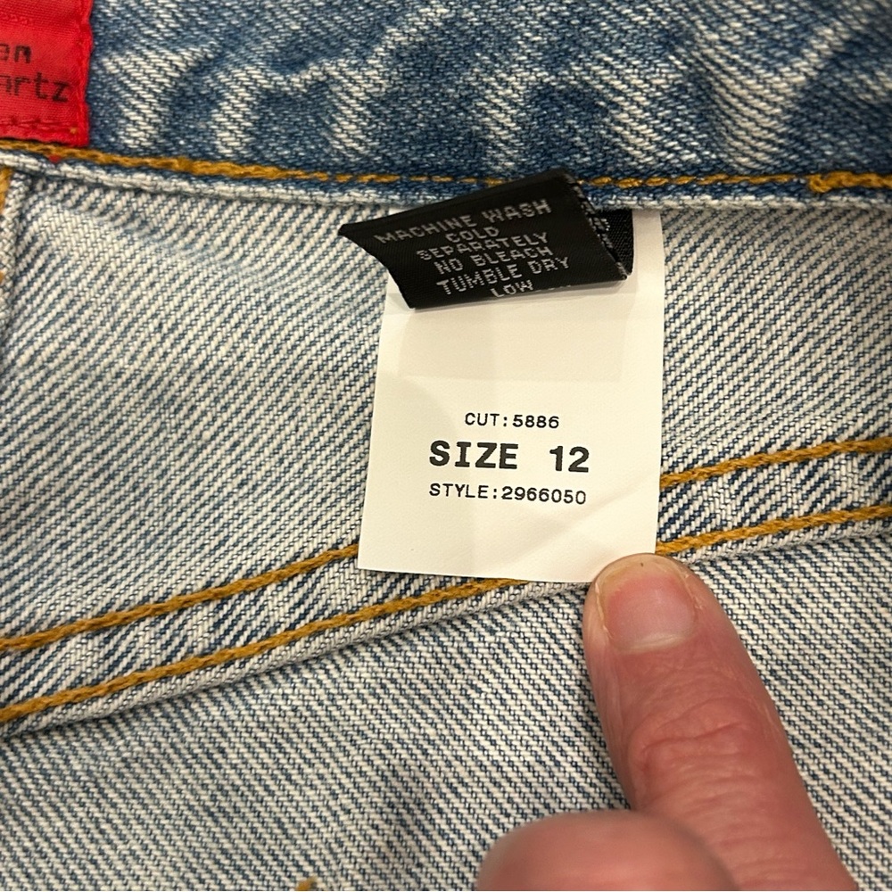 Allen B. By Allen Schwartz Blue Jeans SZ 12 Butterfly & Floral Embroidery - Picture 6 of 15